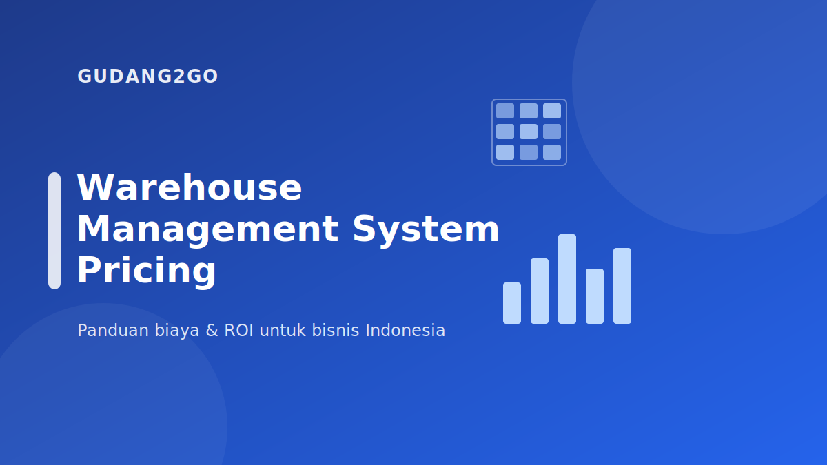 Warehouse management system pricing checklist for Indonesian businesses
