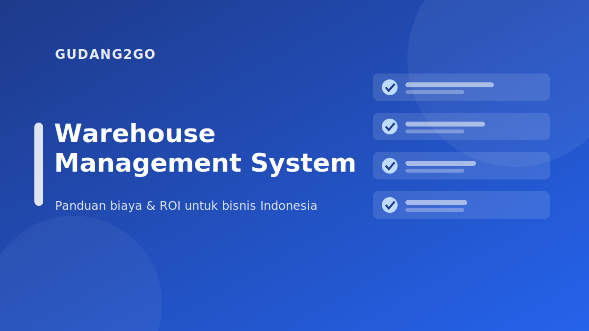 Warehouse management system pricing models compared for Indonesian SME warehouses